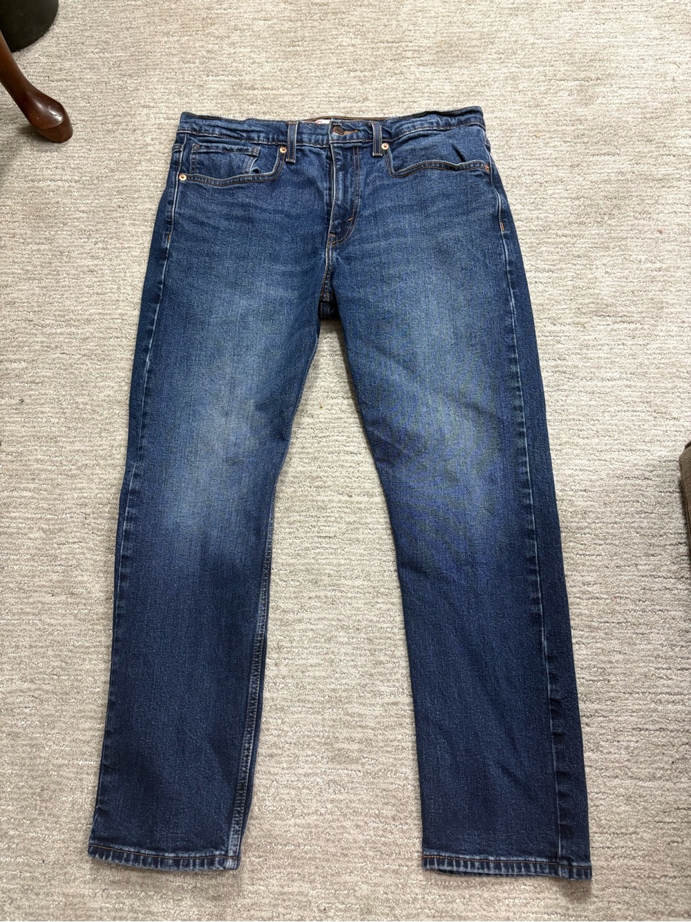Signature by Levi Strauss Men's Dark Blue Straight Jeans